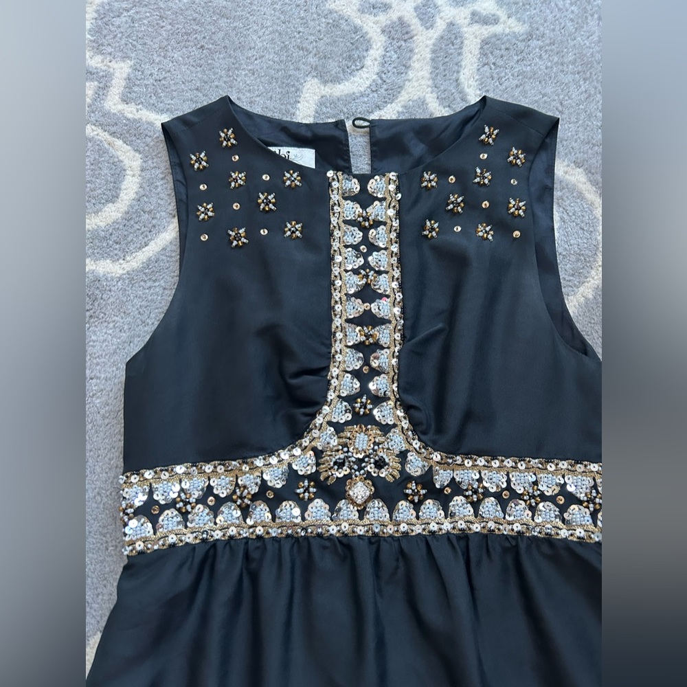 Tibi Size 2 Black Silk Mini Dress - Picture 4 of 7
